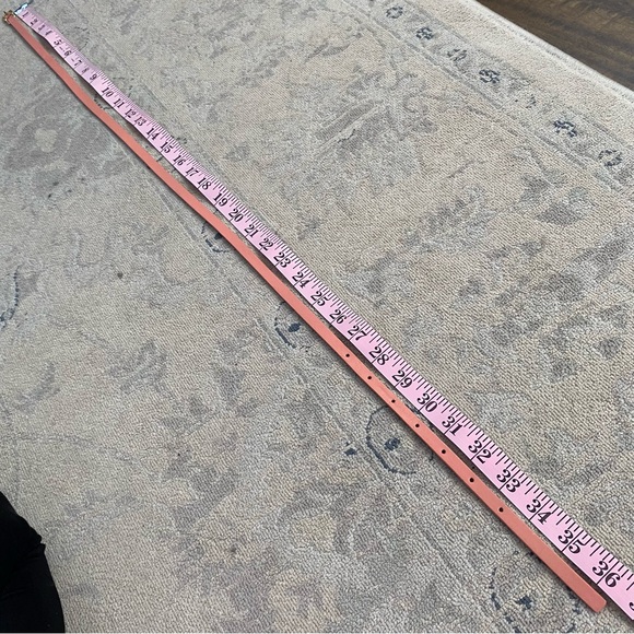 J. Crew Pink Leather Skinny Belt Small Gold Hardware - Picture 9 of 9